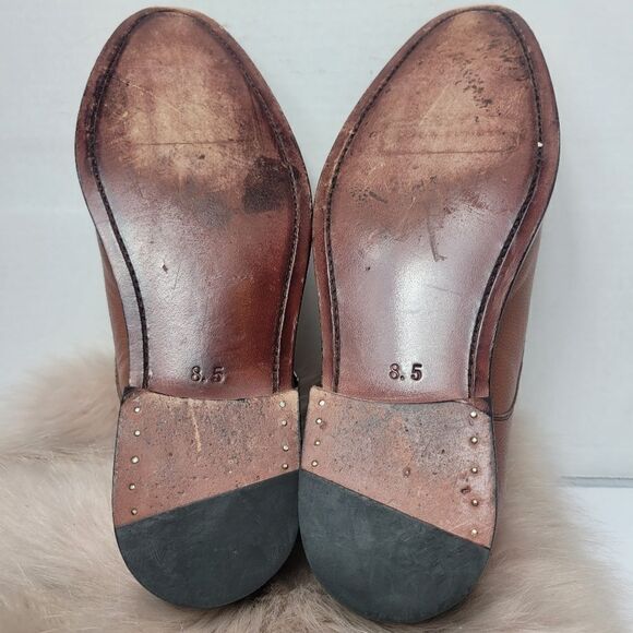 Awl & Sundry Handcrafted Brown Leather Double Monk Oxford Mens Shoes Size 8.5